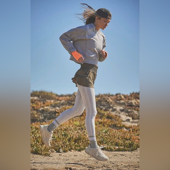 NEW FREE PEOPLE - Athletic Shorts with Built In Underwear in Dark Green Size S - Picture 4 of 6